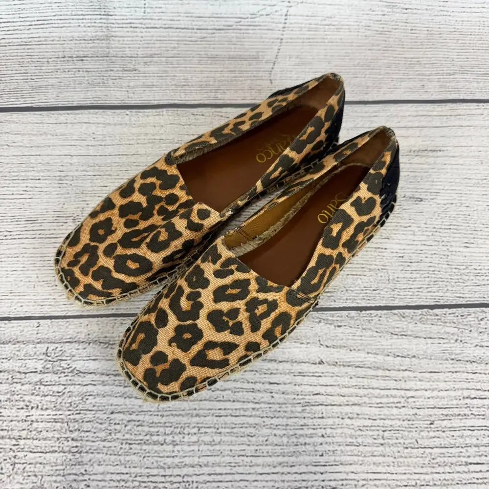 Franco Sarto Women's Kenna Cheetah Printed Slip On Espadrilles Size 7.5 Wide